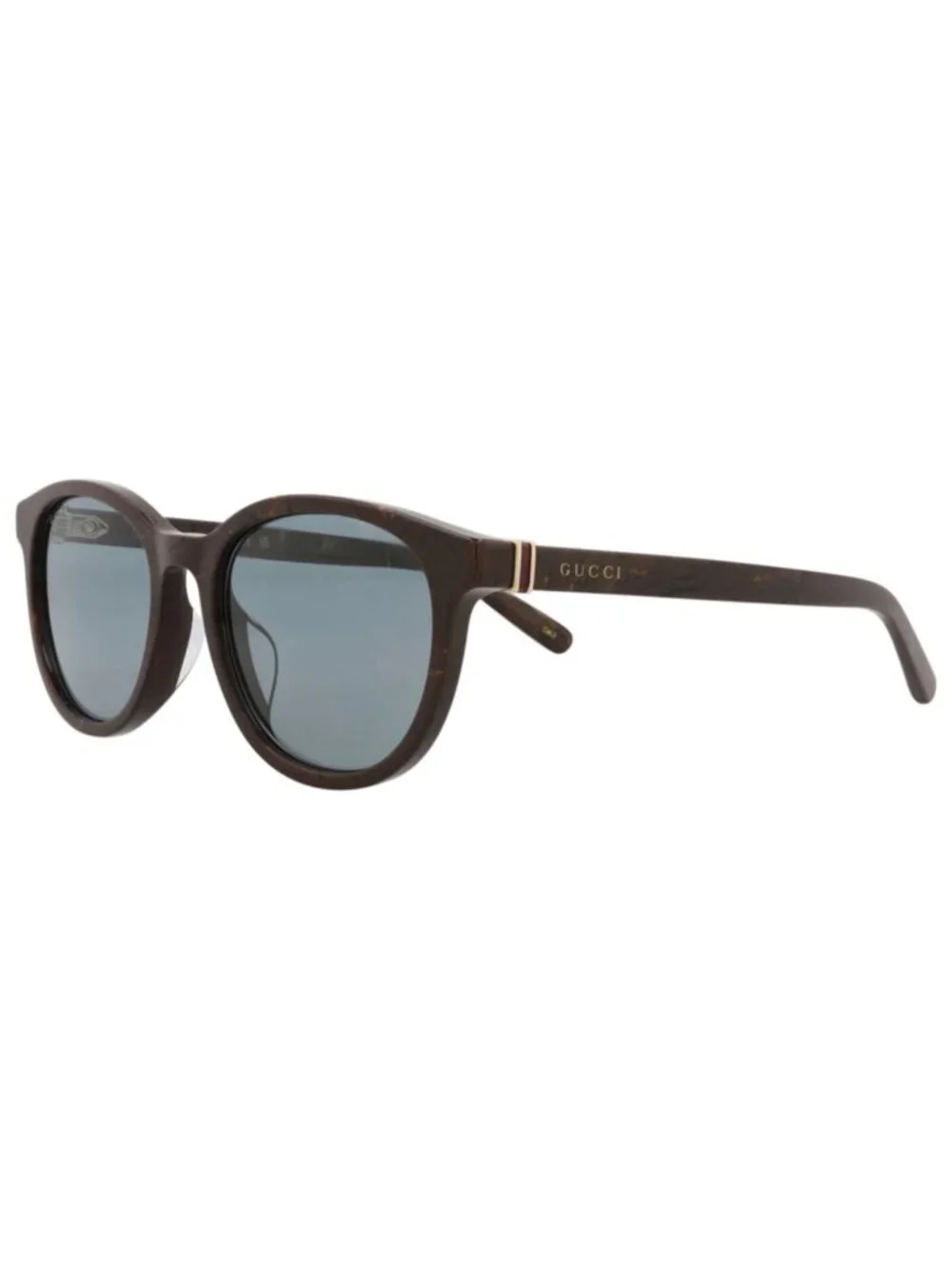 New Gucci Women's Sunglasses Round Oval Recycled Acetate Frame Mens Brown Brown